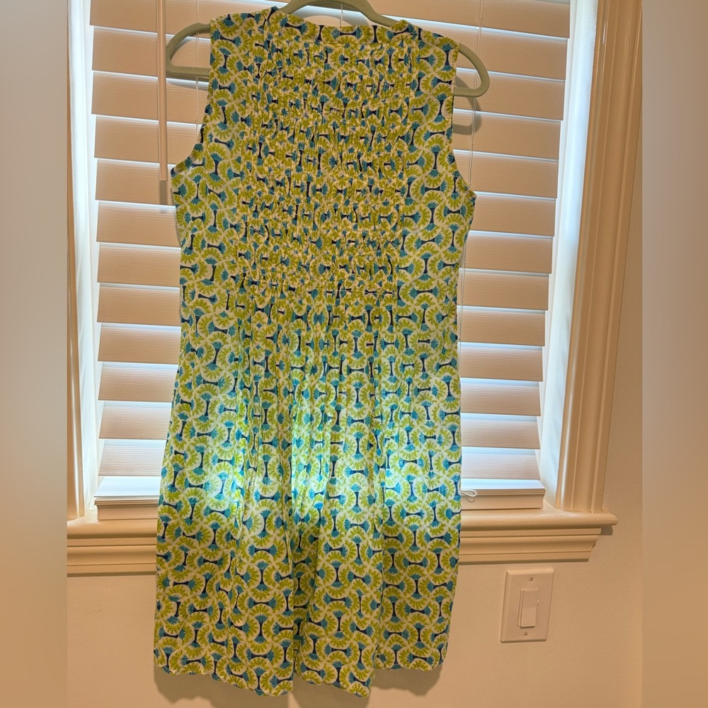 Roberta Roller Rabbit Blue & Green Patterned Dress - perfect condition! 🥑🦎🍋🟩♻️🪲 - Picture 6 of 6